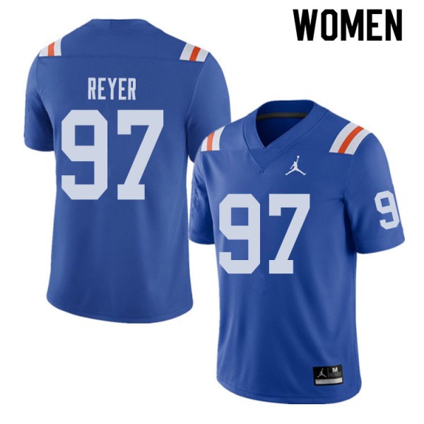 Jordan Brand Women #97 Theodore Reyer Florida Gators Throwback Alternate College Football Jerseys
